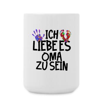 Rentnerin Oma Statement Alte Frau Großmutter - Große Tasse 440 ml - Weiß - Vorne