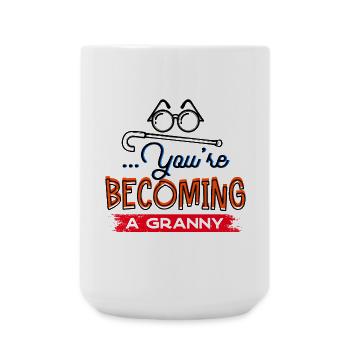 Brille Sehschwäche Großmutter Statement Oma - Große Tasse 440 ml - Weiß - Vorne