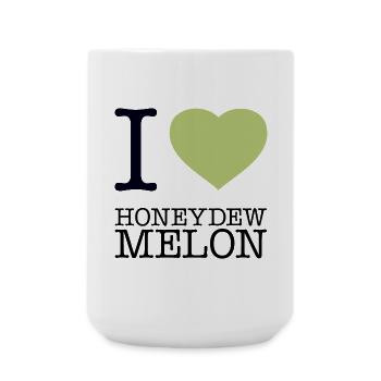 I LOVE HONEYDEW MELON Honigmelone - Large Mug 440 ml - white - Front