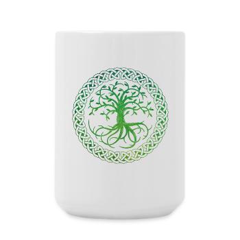 Arbre de vie celtique - Grande tasse 440 ml - blanc - Devant