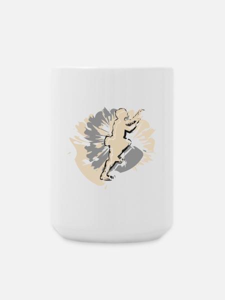 Valentine's Day climbing for men - Large Mug 440 ml - white