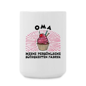 Oma Enkelkind Cool Statement Großmutter Alles Gute - Große Tasse 440 ml - Weiß - Vorne