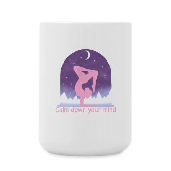 Yoga - Large Mug 440 ml - white - Front