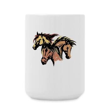 Horses Stallion Icelandic Horses Horse Love Icelanders - Large Mug 440 ml - white - Front