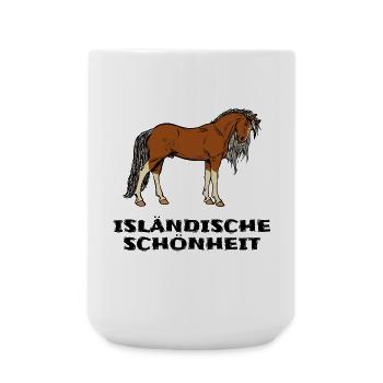 Isländer Pferde Statement Islandpferde Pferdenarr - Große Tasse 440 ml - Weiß - Vorne