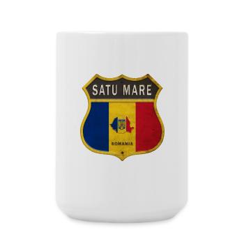 Satu Mare Romania crest design - Large Mug 440 ml - white - Front