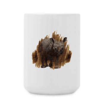 geschenkidee Tierliebhaber, Nashorn baby - Große Tasse 440 ml - Weiß - Vorne