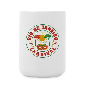 Rio Carnaval Sun Mask Logo - Large Mug 440 ml - white - Front