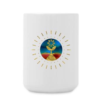 Flower Sun Fun - Large Mug 440 ml - white - Front