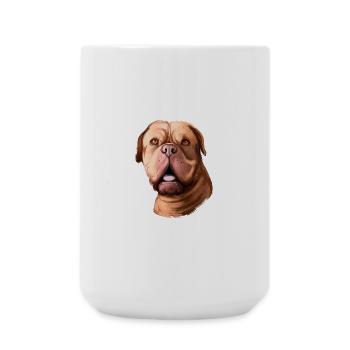 Dogue De Bordeaux Aquarelle pour chien Illustration - Grande tasse 440 ml - blanc - Devant