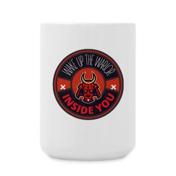 Réveille le Guerrier Intérieur - Grande tasse 440 ml - blanc - Devant