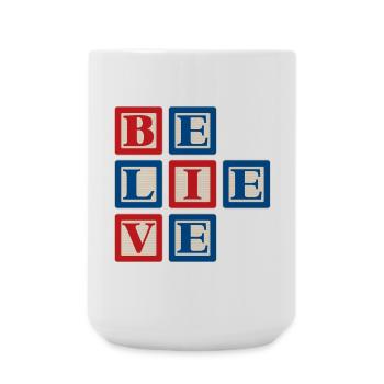 Glauben 2 - Große Tasse 440 ml - Weiß - Vorne