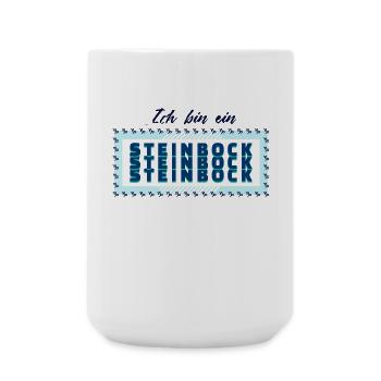 Tierkreiszeichen Steinbock Statement Horoskop - Große Tasse 440 ml - Weiß - Vorne