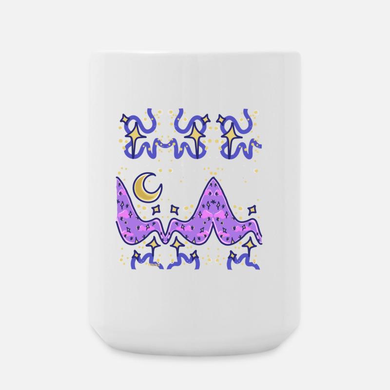 Ciel nocturne funky - Grande tasse 440 ml - blanc