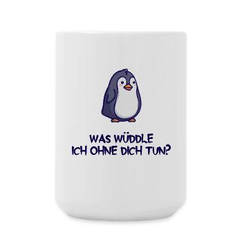 Tier Humorvoll Pinguin Statement Arktis Vogel - Große Tasse 440 ml - Weiß - Vorne