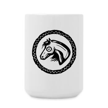 Horse Portrait - Large Mug 440 ml - white - Front