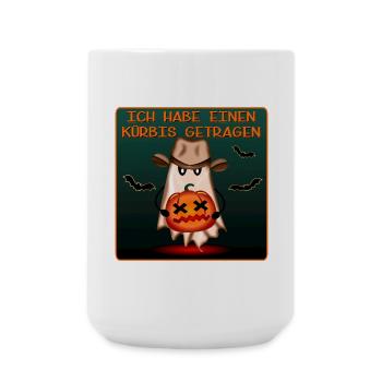 KÜRBIS TRAGEN - Große Tasse 440 ml - Weiß - Vorne