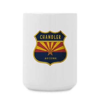 Chandler Arizona flag crest design - Large Mug 440 ml - white - Front