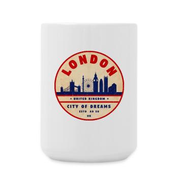 London Skyline City of Dreams - Large Mug 440 ml - white - Front