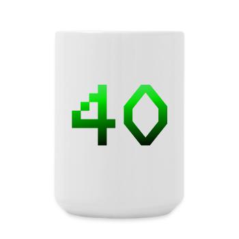 geburtstagsgeschenk, 40 Pixelgrafik - Große Tasse 440 ml - Weiß - Vorne