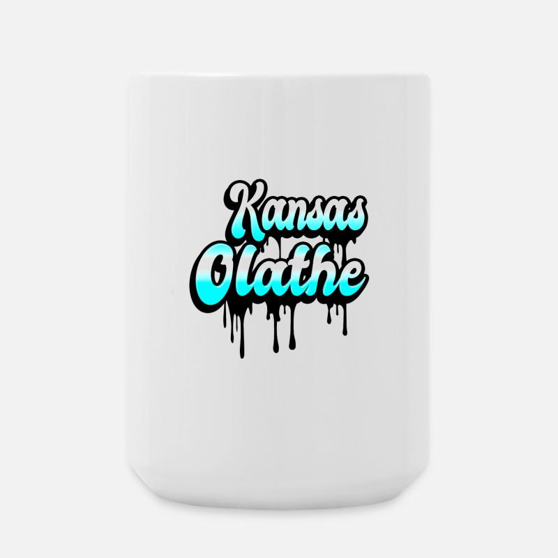 Olathe Kansas Design - Große Tasse 440 ml - Weiß