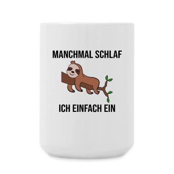 Schlafen Säugetier Dschungel Faultier Statement - Große Tasse 440 ml - Weiß - Vorne