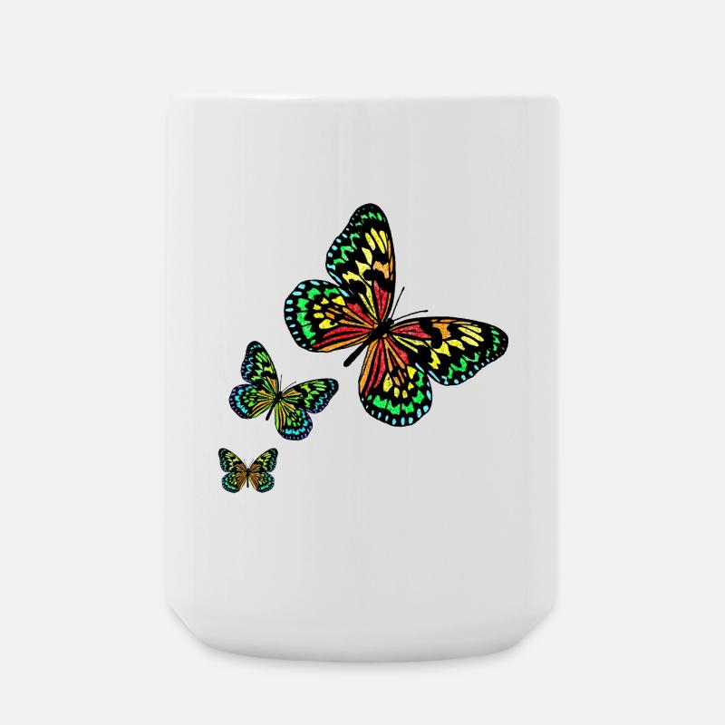 3 butterflies R6Z - Large Mug 440 ml - white