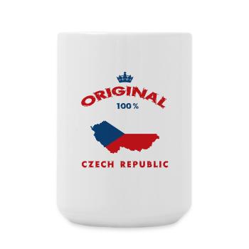 Tschechien Original 100% Flaggen Design - Große Tasse 440 ml - Weiß - Vorne