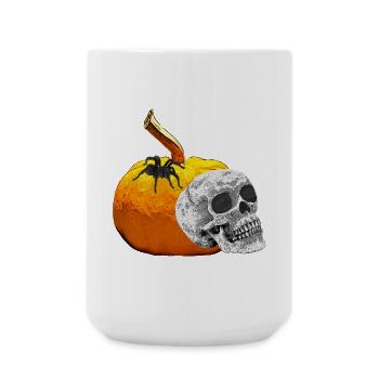 menschenschädel, Kürbisse, gruselige prints - Große Tasse 440 ml - Weiß - Vorne
