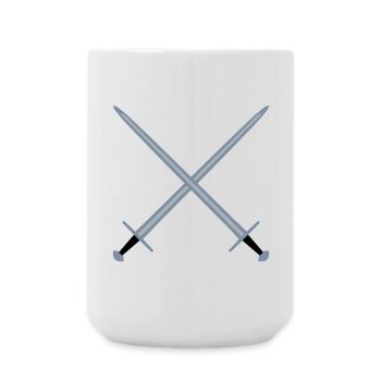 Crossed swords. - Large Mug 440 ml - white - Front