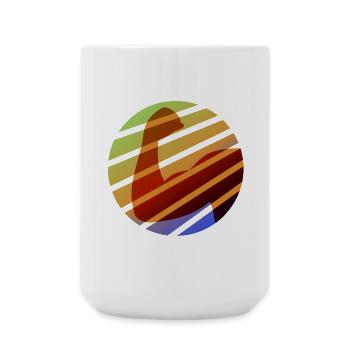 Invincible - Muscles - strong - colorful - Large Mug 440 ml - white - Front