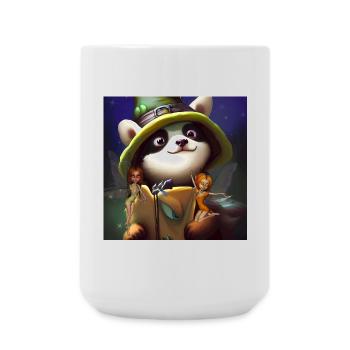 Cute panda with little fairies - Large Mug 440 ml - white - Front