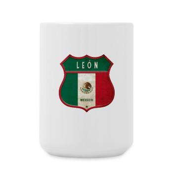 Design des armoiries de Leon Mexico - Grande tasse 440 ml - blanc - Devant