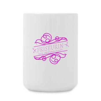 Hairdresser with passion - Large Mug 440 ml - white - Front