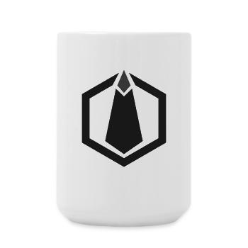 Monolith Logo - Große Tasse 440 ml - Weiß - Vorne