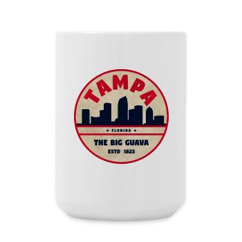 Tampa Big Guava Skyline Vintage - Große Tasse 440 ml - Weiß - Vorne