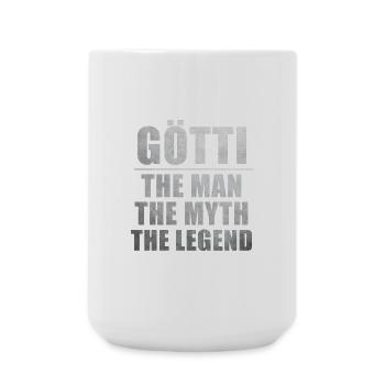 Götti the man the myth the legend - Large Mug 440 ml - white - Front