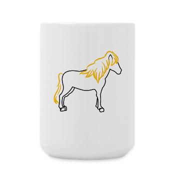 Chevaux islandais Chevaux Chevaux Amateurs de chevaux Équitation - Grande tasse 440 ml - blanc - Devant
