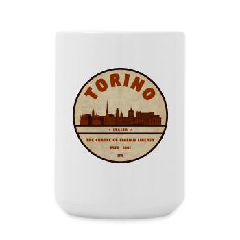 Torino Skyline Retro Emblem - Large Mug 440 ml - white - Front