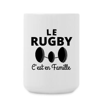 rugby, rugby sport, rugby humour - Grande tasse 440 ml - blanc - Devant