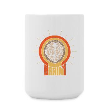 Smart walnut - Large Mug 440 ml - white - Front