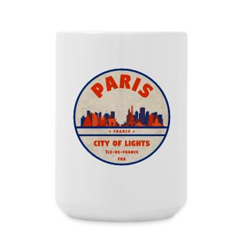 Paris Skyline Badge - Grande tasse 440 ml - blanc - Devant
