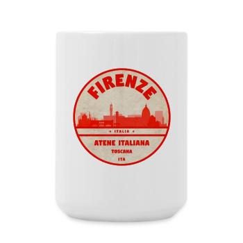 Florence Vintage City Seal - Large Mug 440 ml - white - Front