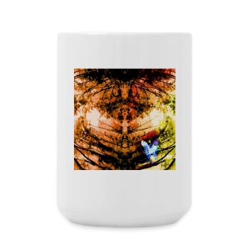 Herbstbaum Radial - Große Tasse 440 ml - Weiß - Vorne