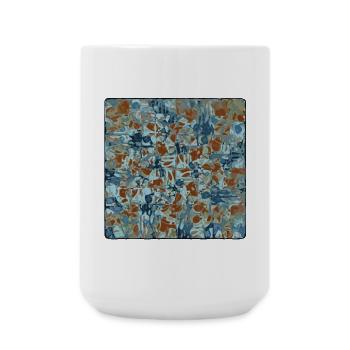 Abstract Camouflage Pattern - Large Mug 440 ml - white - Front