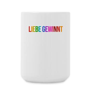 Lgbt Lesbisch Statement Regenbogen Homosexuell - Große Tasse 440 ml - Weiß - Vorne