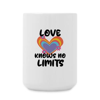 Heart Relationship Love Lgbt Bisexual Statement - Large Mug 440 ml - white - Front