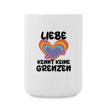 Gleichberechtigung Lgbt beziehung Herz Statement - Große Tasse 440 ml - Weiß - Vorne