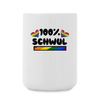 Herz Lgbt Schwul Statement Rechte Homosexueller - Große Tasse 440 ml - Weiß - Vorne