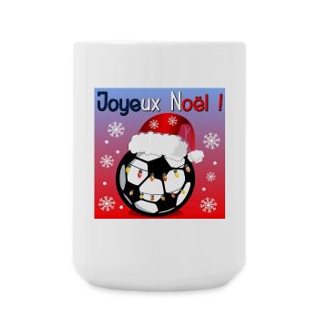 Joyeux Noël - FOOTBALL - HIVER FRANCE - Père Noël - Grande tasse 440 ml - blanc - Devant